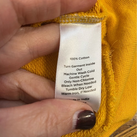 Talbots Sweater Sweatshirt Golden Yellow w/ Ruffles Size Small - Picture 10 of 11